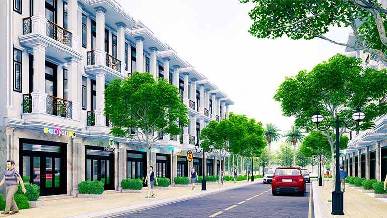 Dãy nhà phố thương mại tại dự án Hoàng Nam 5