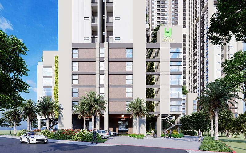 Phối cảnh mặt tiền khu căn hộ Picity Sky Park tại Bình Dương